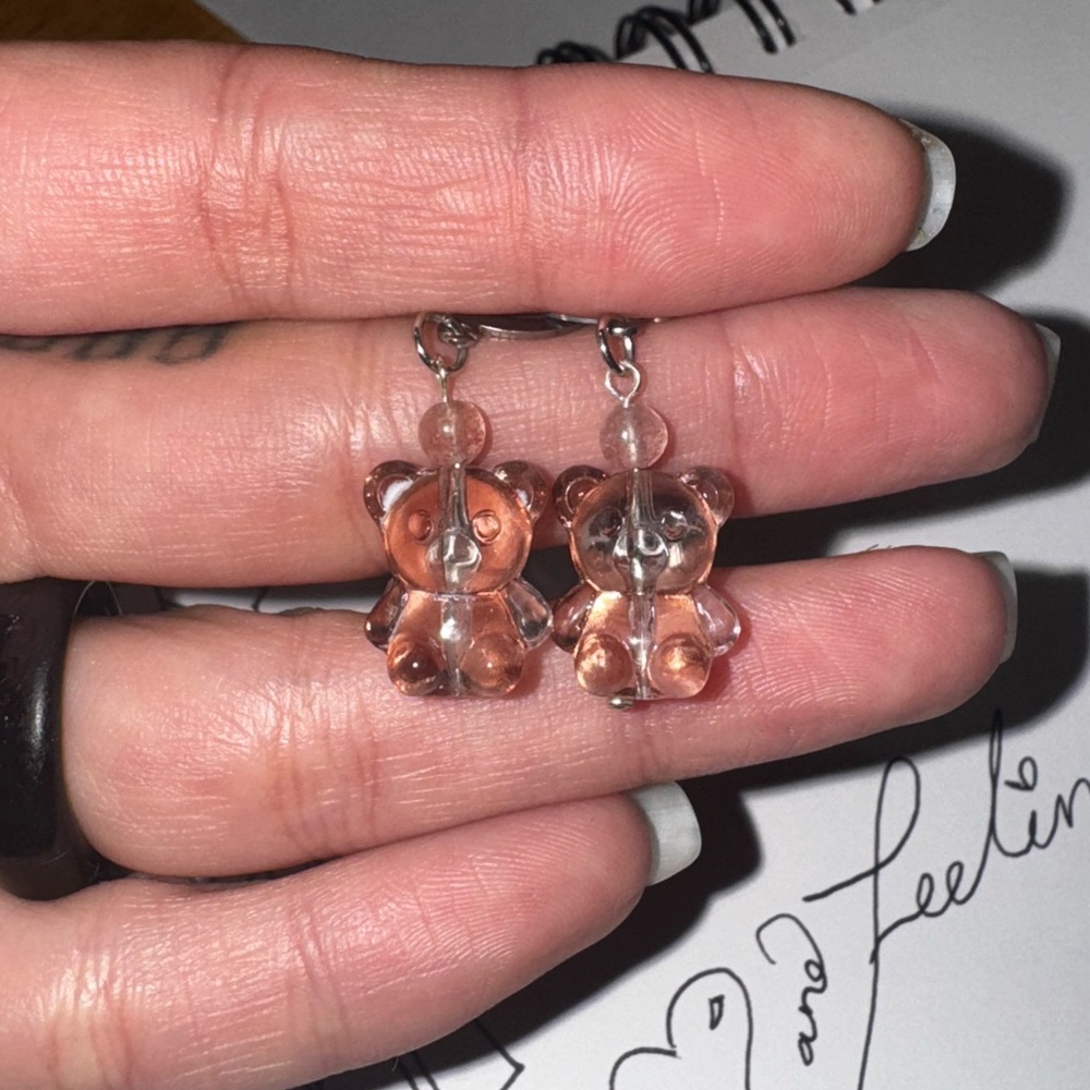 Glass Bear Earrings